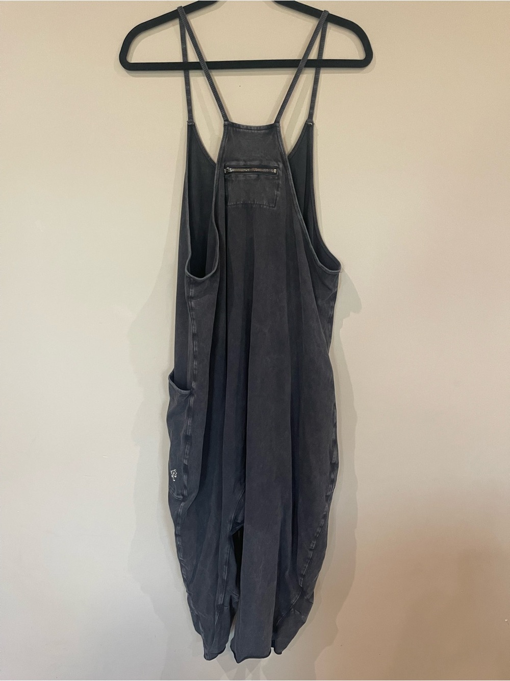 FP Movement by Free People Washed Charcoal Gray Jumpsuit with Pockets - Picture 2 of 6